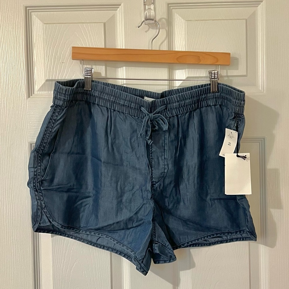 GAP Tencel Pull-On Dolphin Shorts with Pockets, Elastic Waistband | NWT | XXL